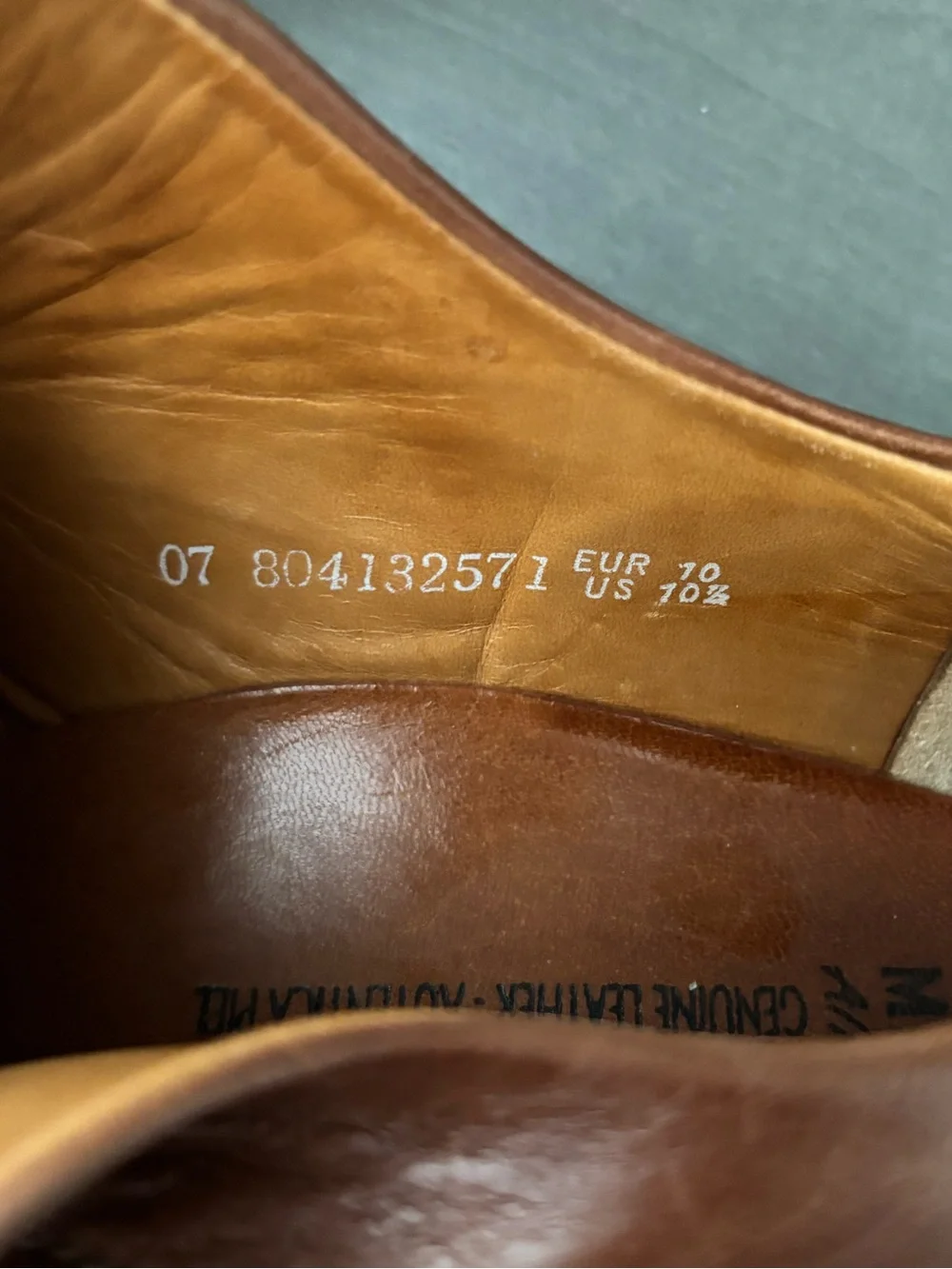 Mephisto Air-Relax Goodyear Welt Apron Toe Leather Derby Shoes Brown Men's 10.5
